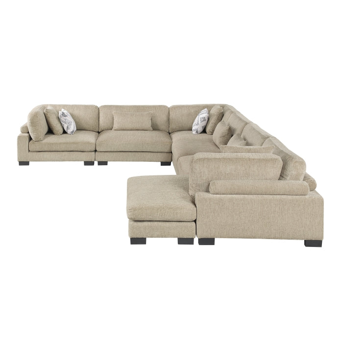 Tinley 6-Piece Modular Sectional with Chaise (9555BRW*62CR3ACVC)