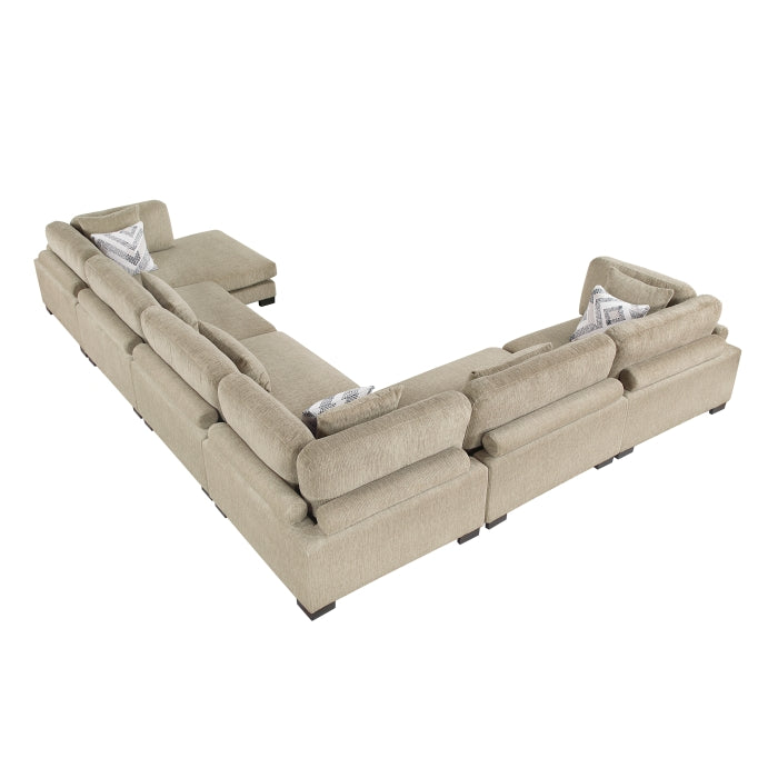 Tinley 6-Piece Modular Sectional with Chaise (9555BRW*62CR3ACVC)