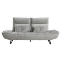 Quonsett Sofa with Power Adjustable Seat Depth and Manual Adjustable Headrests (9556GRY-3PW)