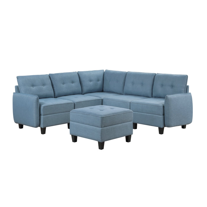 Garren 6-Piece Sectional with Storage and Ottoman