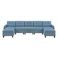 Garren 7-Piece Sectional with Storage and Two Ottomans
