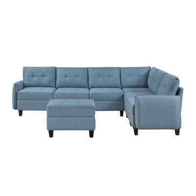 Garren 7-Piece Sectional with Storage and Ottoman