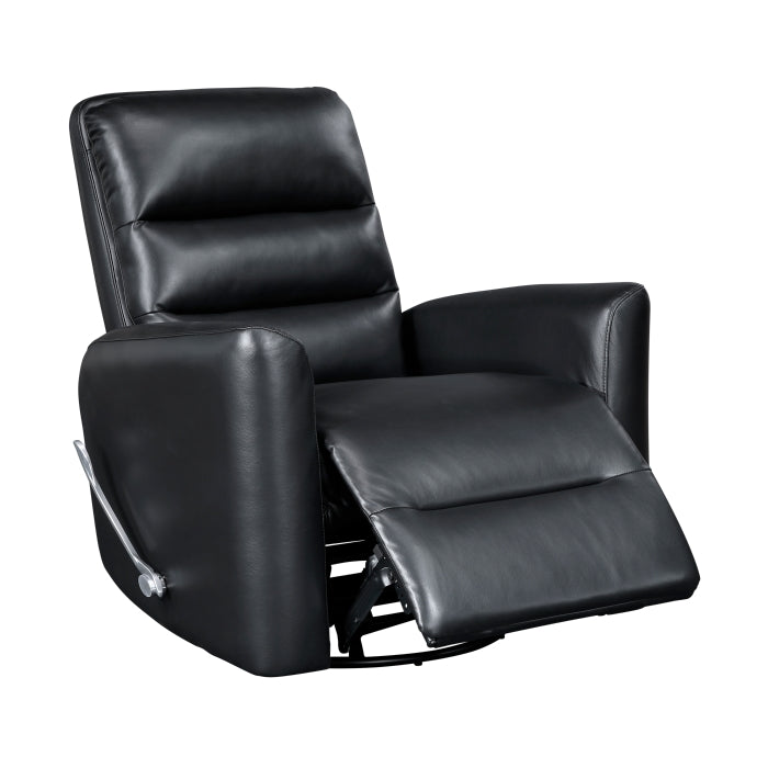 Dimitri Swivel Glider Reclining Chair (9570BLK-1SW)