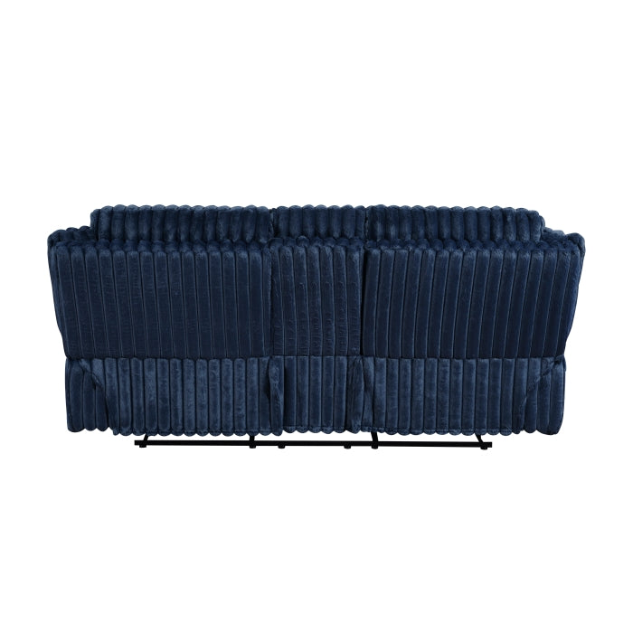 Goodland Blue Manual Reclining Loveseat — Goodland Double Reclining Love Seat with Center Console (9577BU-2)