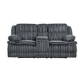 Goodland Dark Gray Manual Reclining Loveseat — Goodland Double Reclining Love Seat with Center Console (9577DG-2)