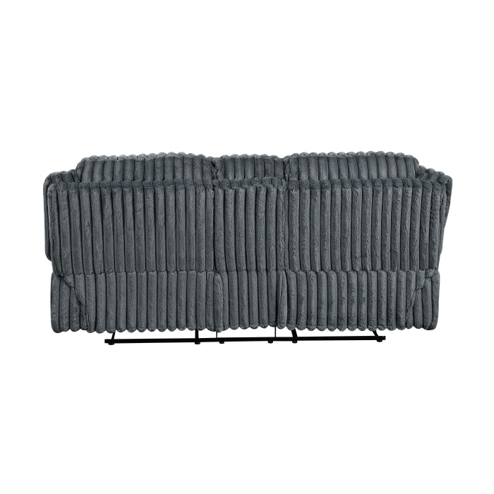 Goodland Dark Gray Manual Reclining Loveseat — Goodland Double Reclining Love Seat with Center Console (9577DG-2)