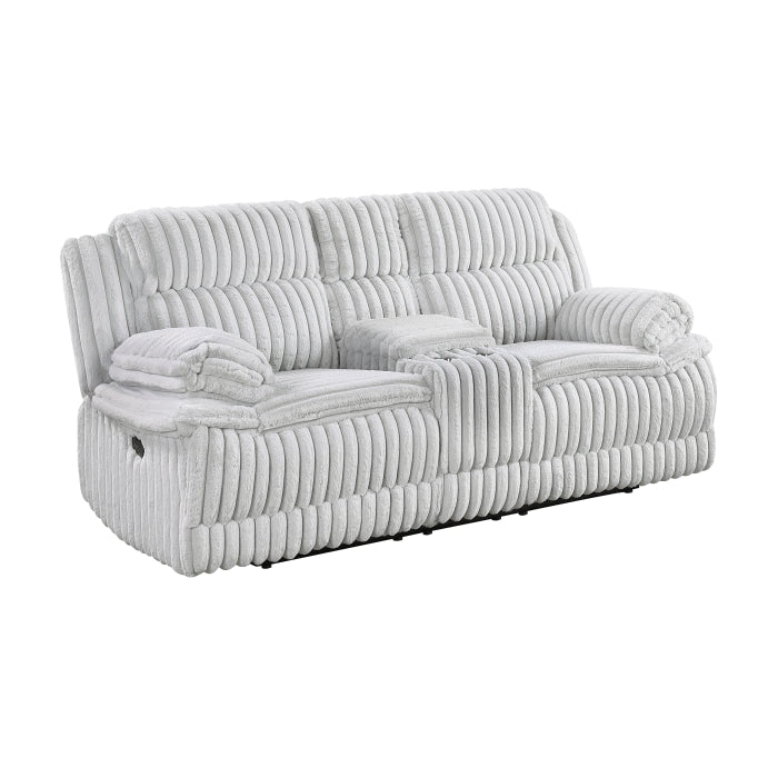 Goodland Gray Manual Reclining Loveseat — Goodland Double Reclining Love Seat with Center Console (9577GY-2)