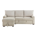 Gallatin 2-Piece Sectional with Left Chaise and Drop-Down Cup holders, Storage Pouch, Pull-out Bed and Hidden Storage