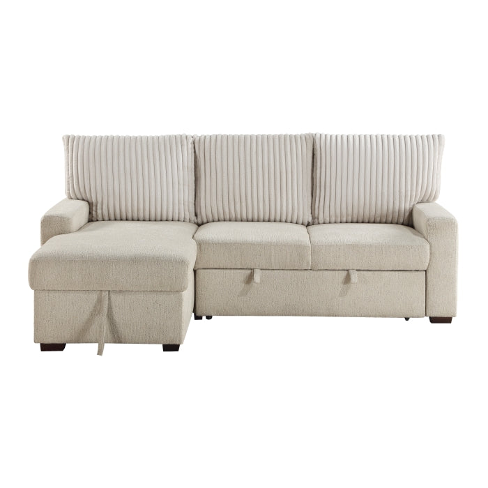 Gallatin 2-Piece Sectional with Left Chaise and Drop-Down Cup holders, Storage Pouch, Pull-out Bed and Hidden Storage