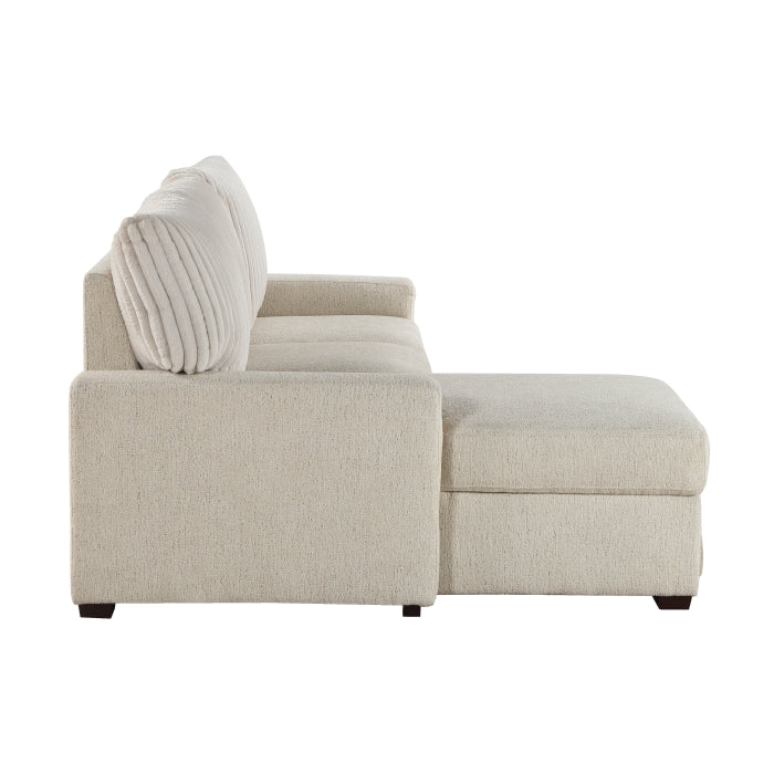 Gallatin 2-Piece Sectional with Left Chaise and Drop-Down Cup holders, Storage Pouch, Pull-out Bed and Hidden Storage