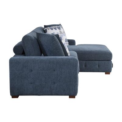 Raife 2-Piece Sectional with Right Chaise (9624BU*22LRC)
