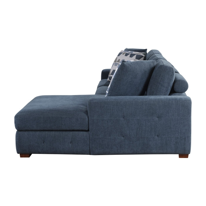 Raife 2-Piece Sectional with Right Chaise (9624BU*22LRC)