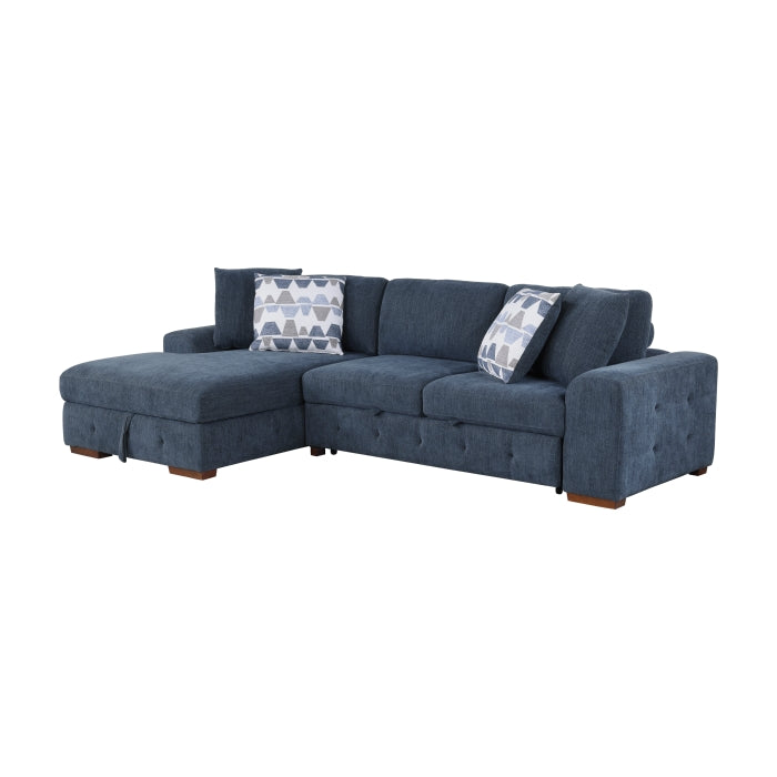 Raife 2-Piece Sectional with Left Chaise (9624BU*2LC2R)