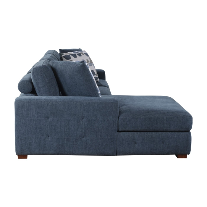 Raife 2-Piece Sectional with Left Chaise (9624BU*2LC2R)
