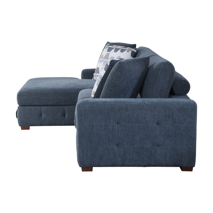 Raife 2-Piece Sectional with Left Chaise (9624BU*2LC2R)