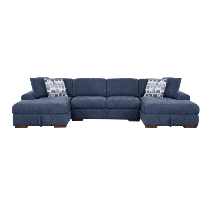 9624BU*3LCRC 3-Piece Sectional with Left and Right Chaise