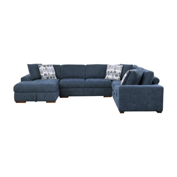 Raife 4-Piece Sectional with Left Chaise (9624BU*42RLC)