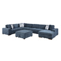 9624BU*62L1ACRCOT 6-Piece Sectional with Right Chaise, Pull-out Bed and Ottoman