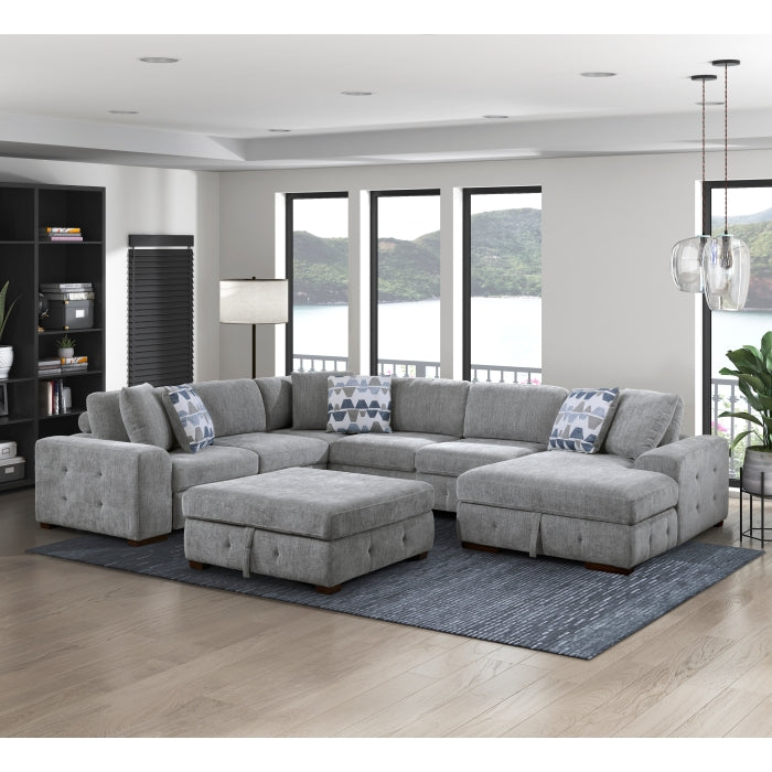 Raife Storage Ottoman (9624GY-4)