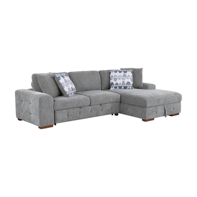Raife 2-Piece Sectional with Right Chaise (9624GY*22LRC)