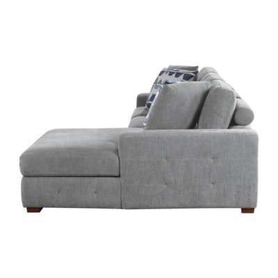 Raife 2-Piece Sectional with Right Chaise (9624GY*22LRC)