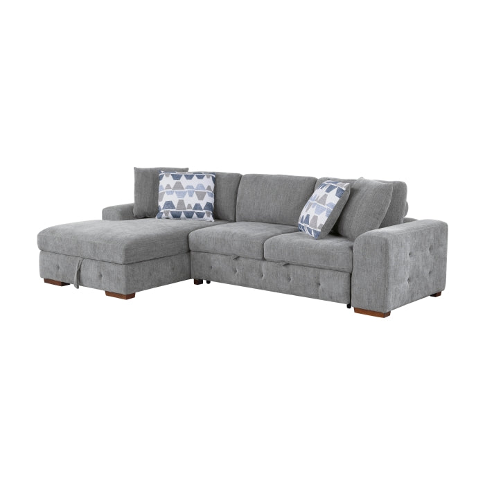 Raife 2-Piece Sectional with Left Chaise (9624GY*2LC2R)