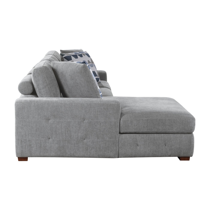 Raife 2-Piece Sectional with Left Chaise (9624GY*2LC2R)