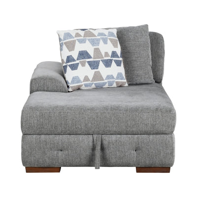 9624GY*3LCRC 3-Piece Sectional with Left and Right Chaise