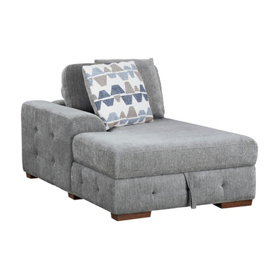 9624GY*3LCRC 3-Piece Sectional with Left and Right Chaise