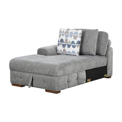 9624GY*3LCRC 3-Piece Sectional with Left and Right Chaise