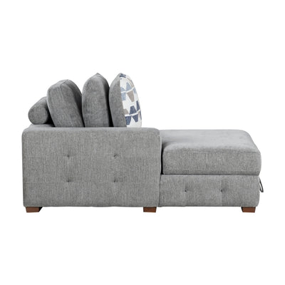 9624GY*3LCRC 3-Piece Sectional with Left and Right Chaise