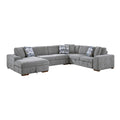 Raife 4-Piece Sectional with Left Chaise (9624GY*42RLC)