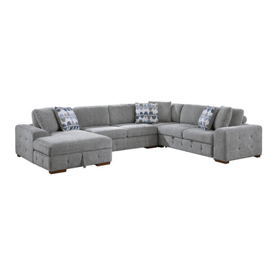 Raife 4-Piece Sectional with Left Chaise (9624GY*42RLC)
