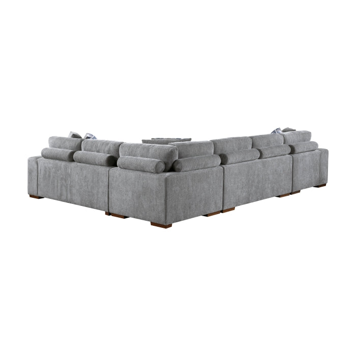 Raife 4-Piece Sectional with Left Chaise (9624GY*42RLC)