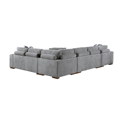 Raife 4-Piece Sectional with Left Chaise (9624GY*42RLC)