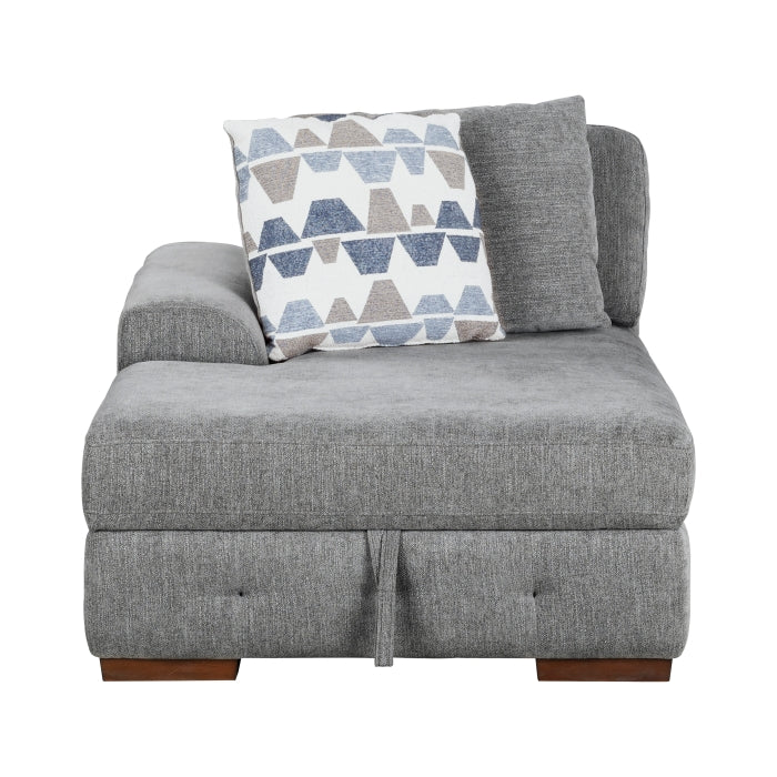 Raife 4-Piece Sectional with Left Chaise (9624GY*42RLC)