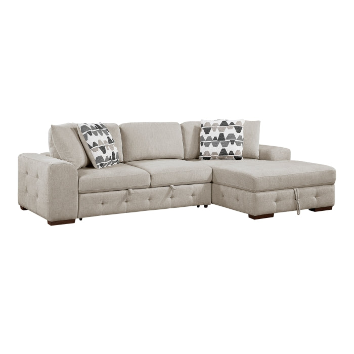 Raife 2-Piece Sectional with Right Chaise (9624TP*22LRC)
