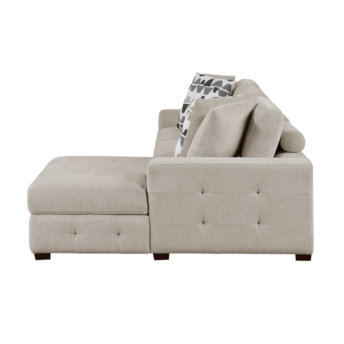 Raife 2-Piece Sectional with Right Chaise (9624TP*22LRC)