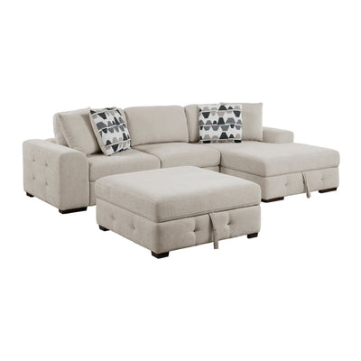 Raife 3-Piece Sectional with Right Chaise and Ottoman (9624TP*32LRC)