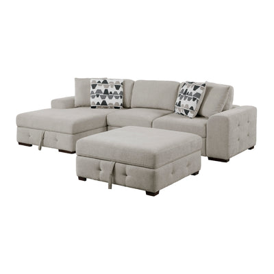 Raife 3-Piece Sectional with Left Chaise and Ottoman (9624TP*3LC2R)
