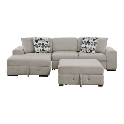 Raife 3-Piece Sectional with Left Chaise and Ottoman (9624TP*3LC2R)