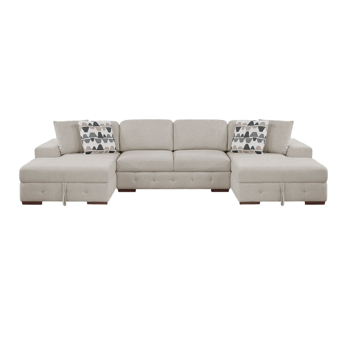 9624TP*3LCRC 3-Piece Sectional with Left and Right Chaise