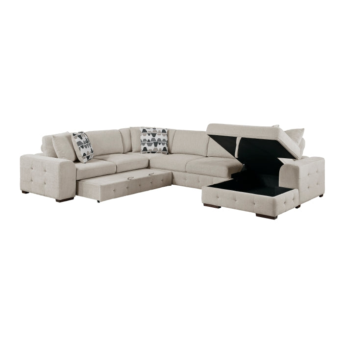 Raife 4-Piece Sectional with Right Chaise