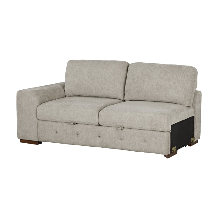 Raife 5-Piece Sectional with Right Chaise and Storage Ottoman (9624TP*52LRC)