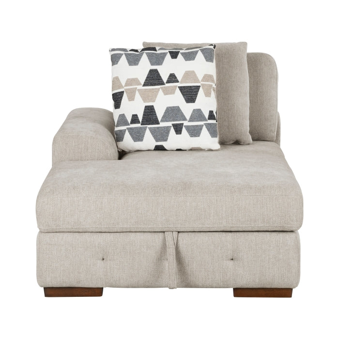 Raife 5-Piece Sectional with Left Chaise and Storage Ottoman (9624TP*5LC2R)
