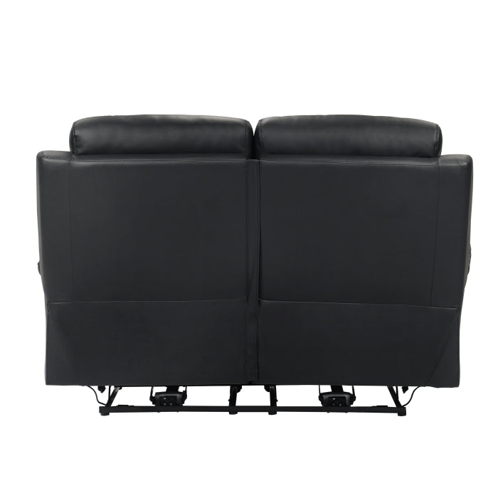 Hancock Power Double Reclining Love Seat - Black 3