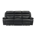 Hancock Power Double Reclining Sofa (9628BLK-3PW)