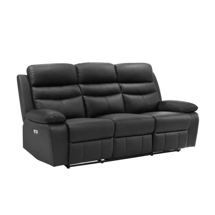 Hancock Power Double Reclining Sofa (9628BLK-3PW)