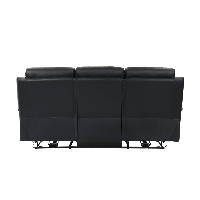 Hancock Power Double Reclining Sofa (9628BLK-3PW)
