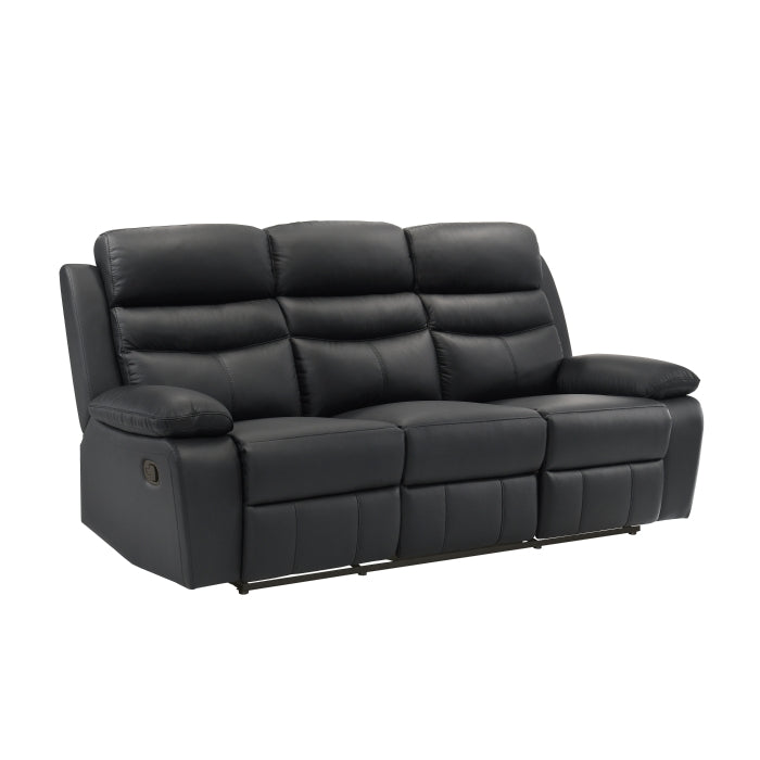 Hancock Double Reclining Sofa (9628BLK-3)